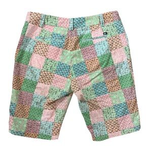 Vineyard Vines Women’s Pastel Patchwork Bermuda Shorts Preppy Pink US 12